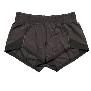 Lululemon Shorts Womens 6 Black Miles Ahead Reflective Mesh Panels Lightweight